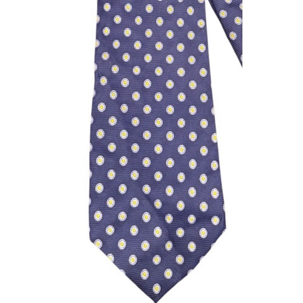 Lauren Ralph Lauren Pure Silk Tie Blue Yellow Academic Career